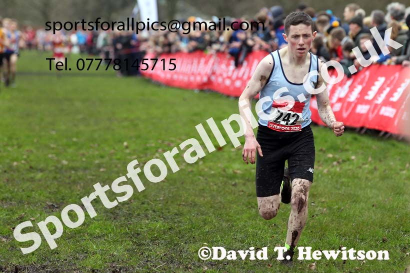 Intermediate boys, 2020 New Balance English Schools Champs., Sefton Park, Liverpool. Photo: David T. Hewitson/Sports for All Pics